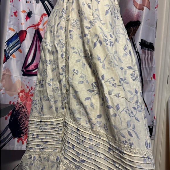 NWOT Reformation unlined pastel blue flowered country cotton smock pocket dress - Picture 16 of 16